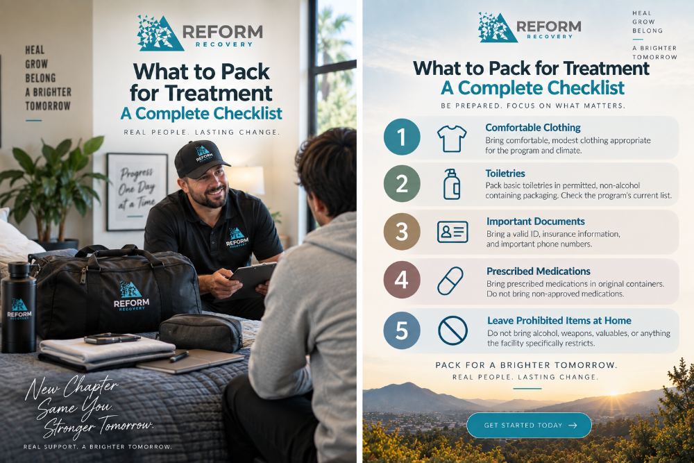 What to Pack for Treatment: A Complete Checklist